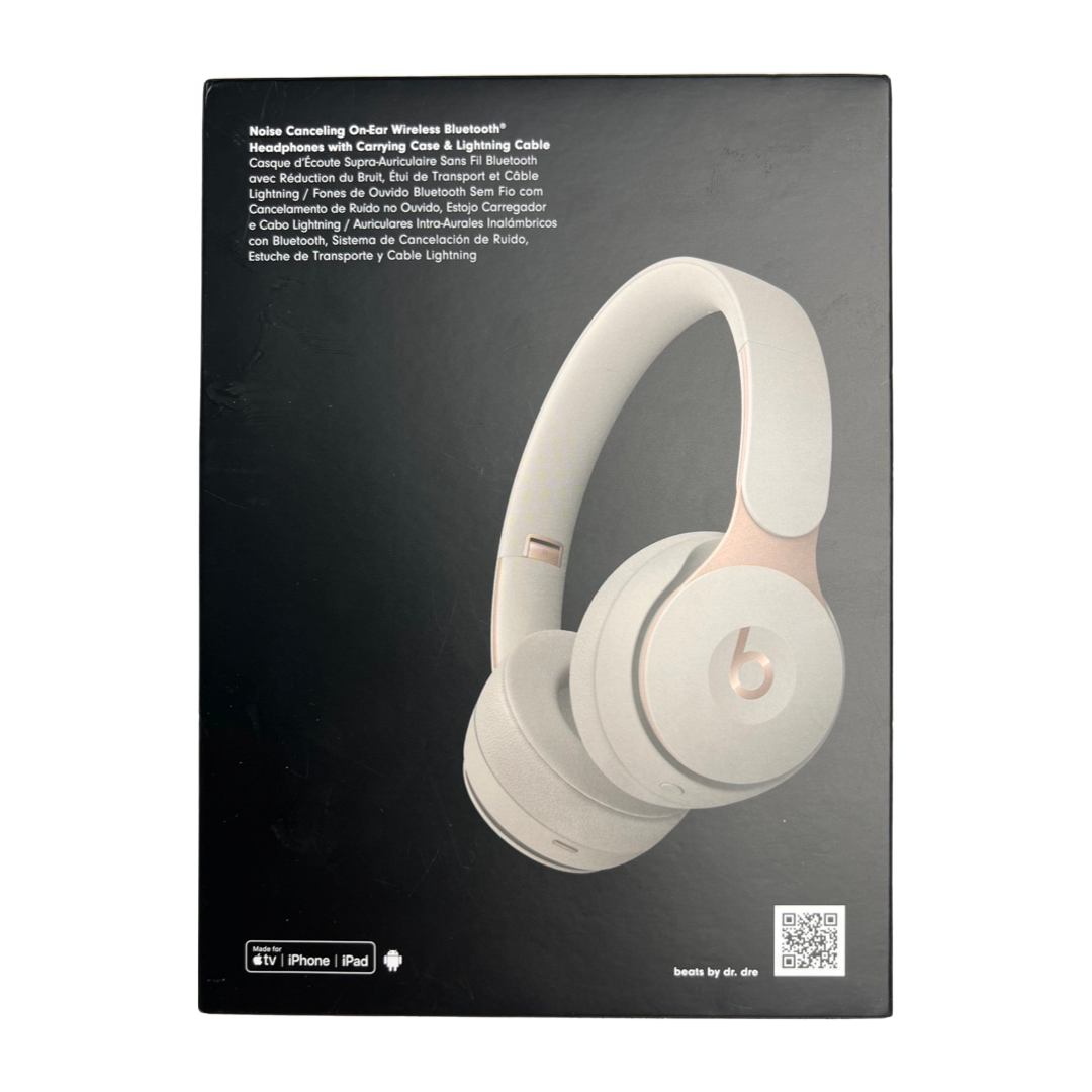 Beats Solo Pro On-Ear Noise Cancelling Bluetooth Headphones - Gray