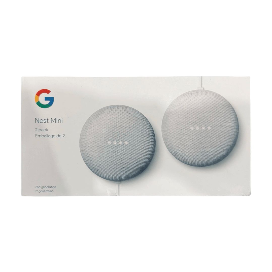 Google Nest Mini 2nd Gen Smart Speaker - 2 Pack