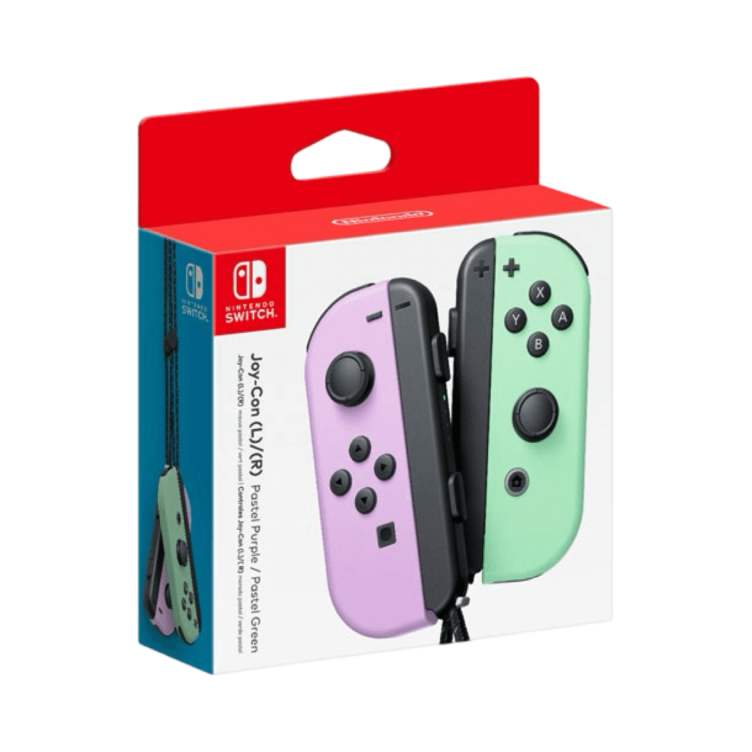 Nintendo Switch L and R Joy-Con Controllers - Pastel Purple Green