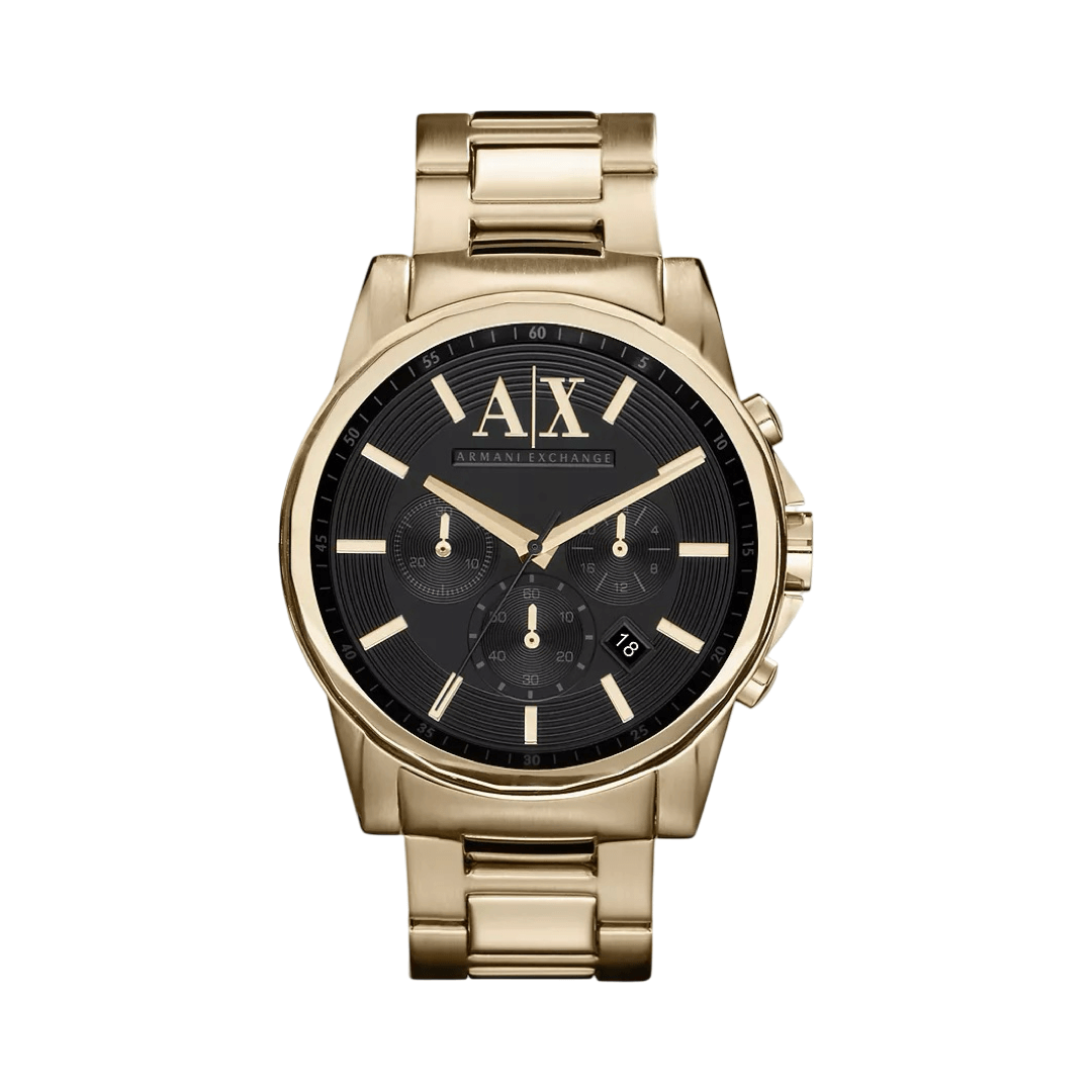 Armani Exchange Chronograph Gold-Tone Stainless Steel Men's Watch