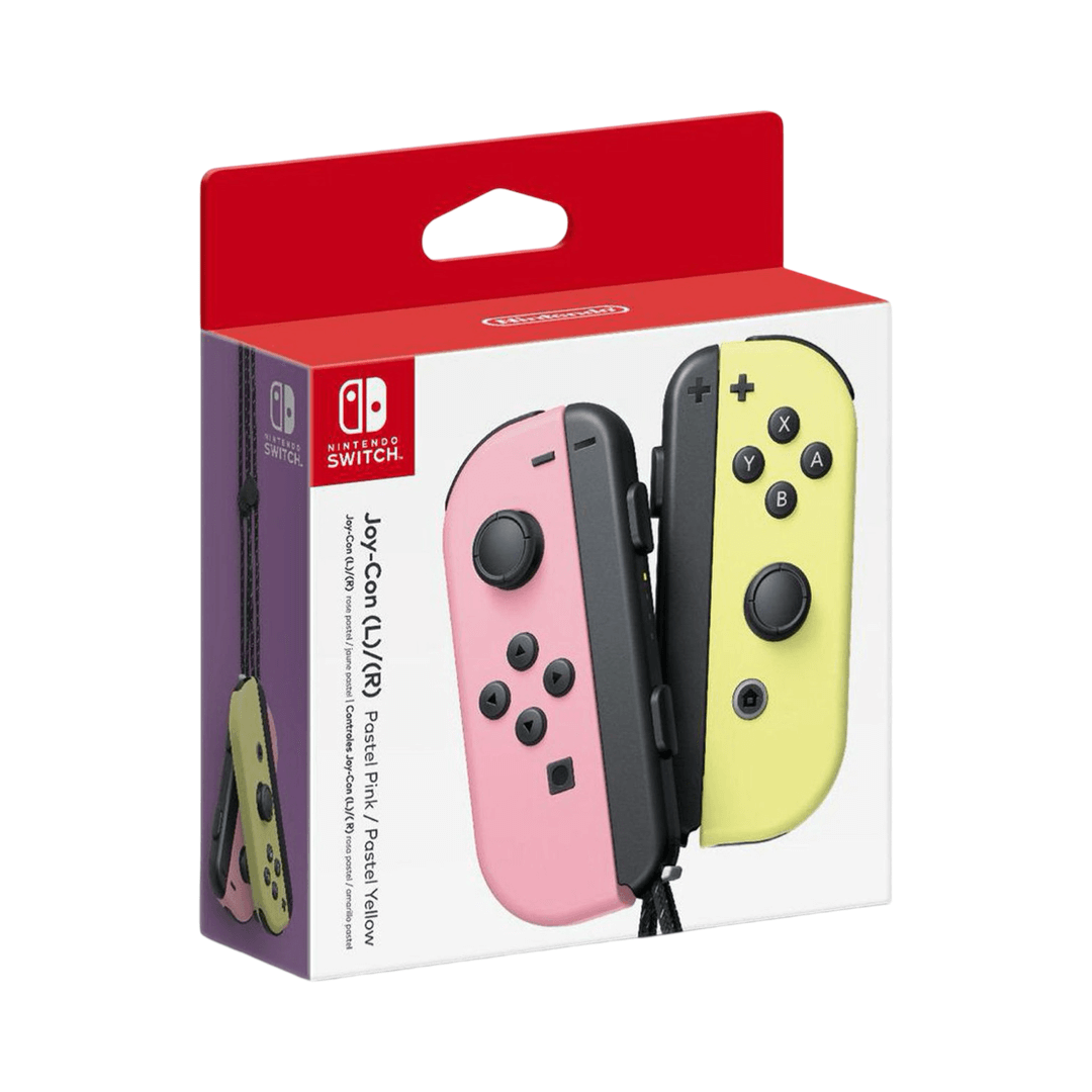 Nintendo Switch L and R Joy-Con Controllers - Pastel Pink Yellow
