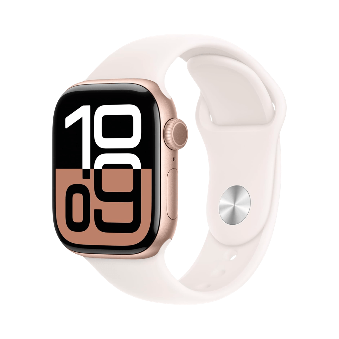 Apple Watch Series 10 46mm Rose Gold with Light Blush Sport Band - M/L