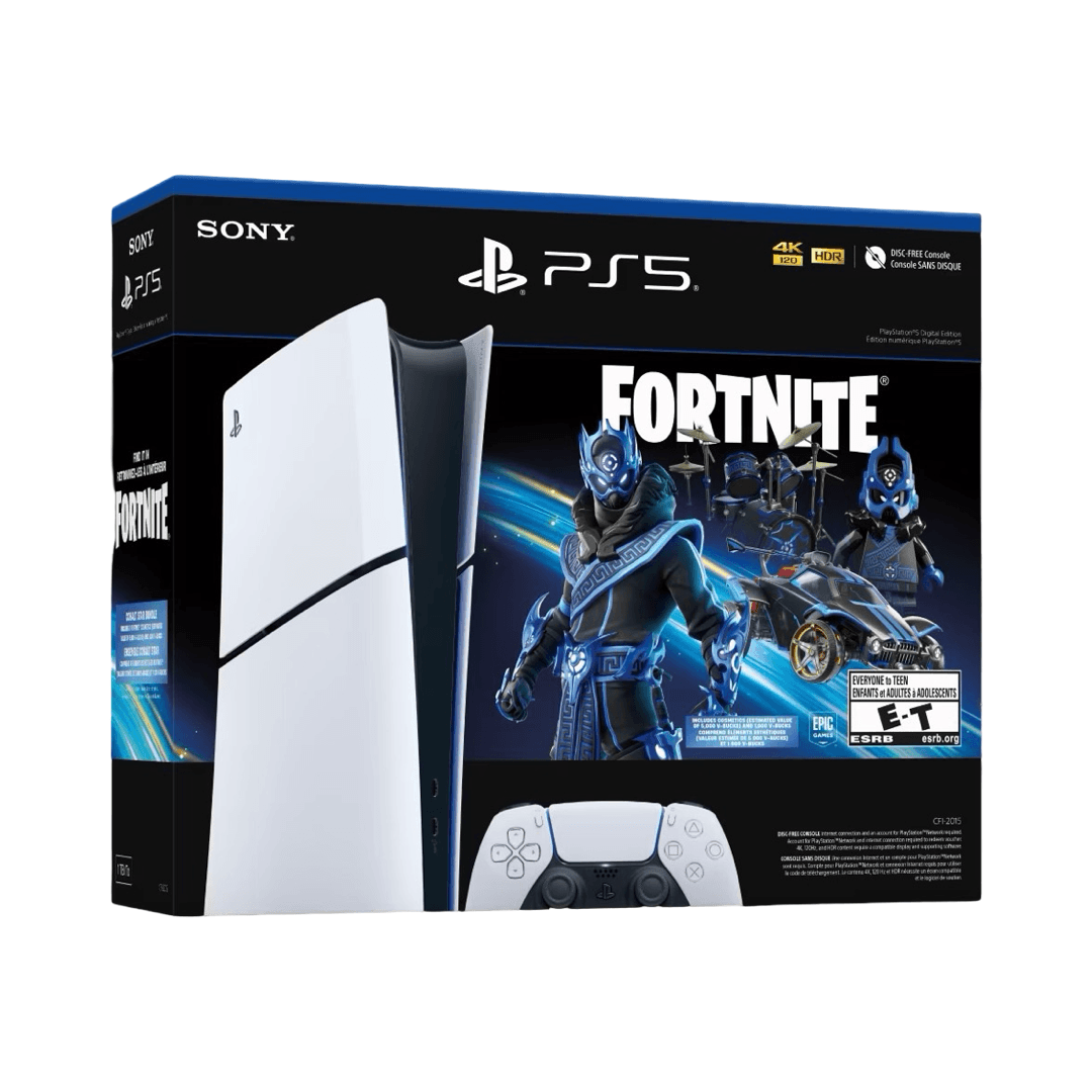 PlayStation 5 PS5 Slim Console - Fortnite Cobalt Star Bundle (Digital Edition)
