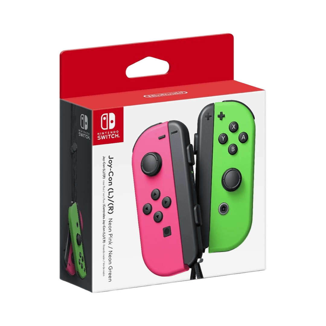 Nintendo Switch L and R Joy-Con Controllers - Neon Pink Green