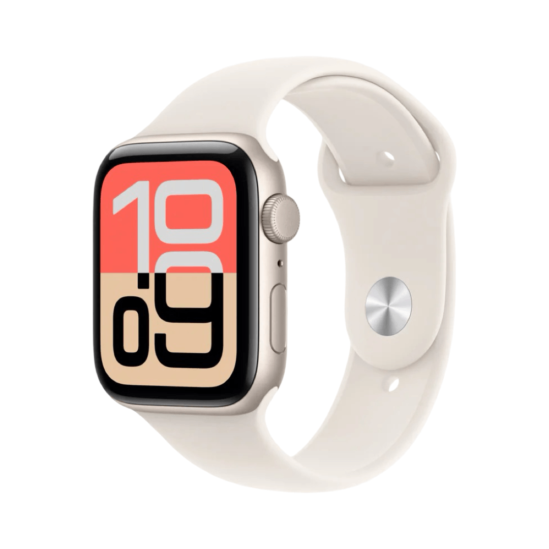 Apple Watch SE 3 (GPS) 44mm Starlight Aluminum Case with Starlight Sport Band (M/L)