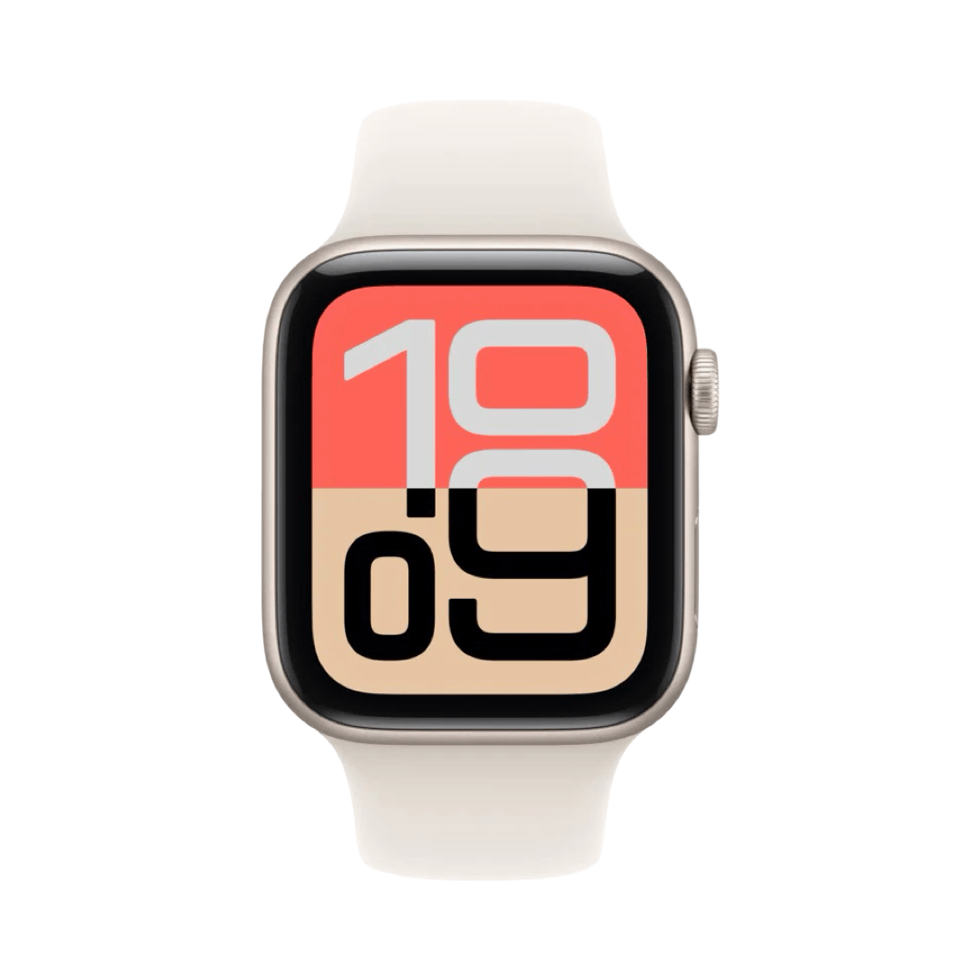 Apple Watch SE 3 (GPS) 44mm Starlight Aluminum Case with Starlight Sport Band (M/L)