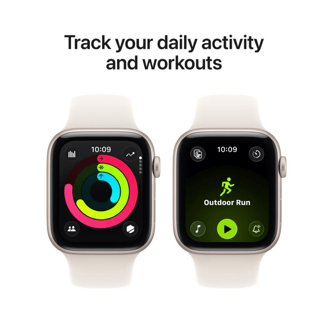 Apple Watch SE 3 (GPS) 44mm Starlight Aluminum Case with Starlight Sport Band (M/L)