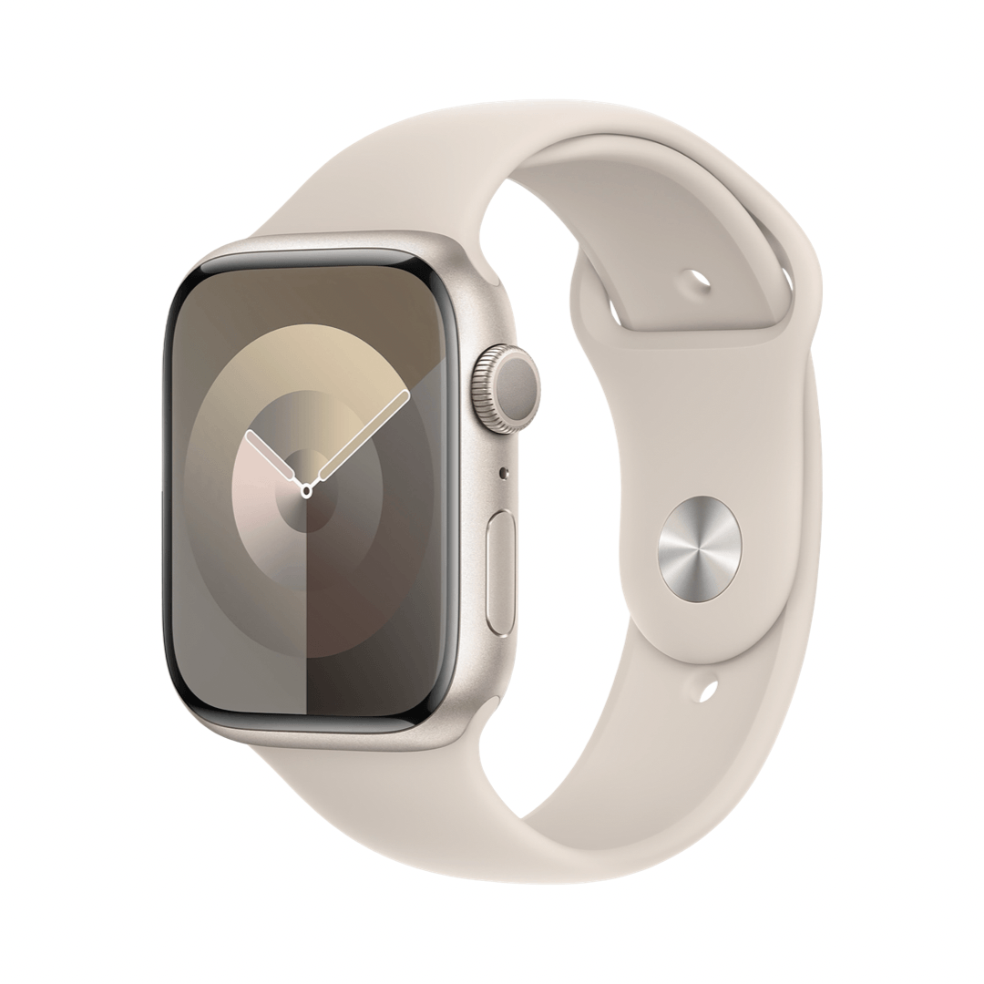 Apple Watch Series 9 45mm Starlight with Starlight Sport Band - M/L