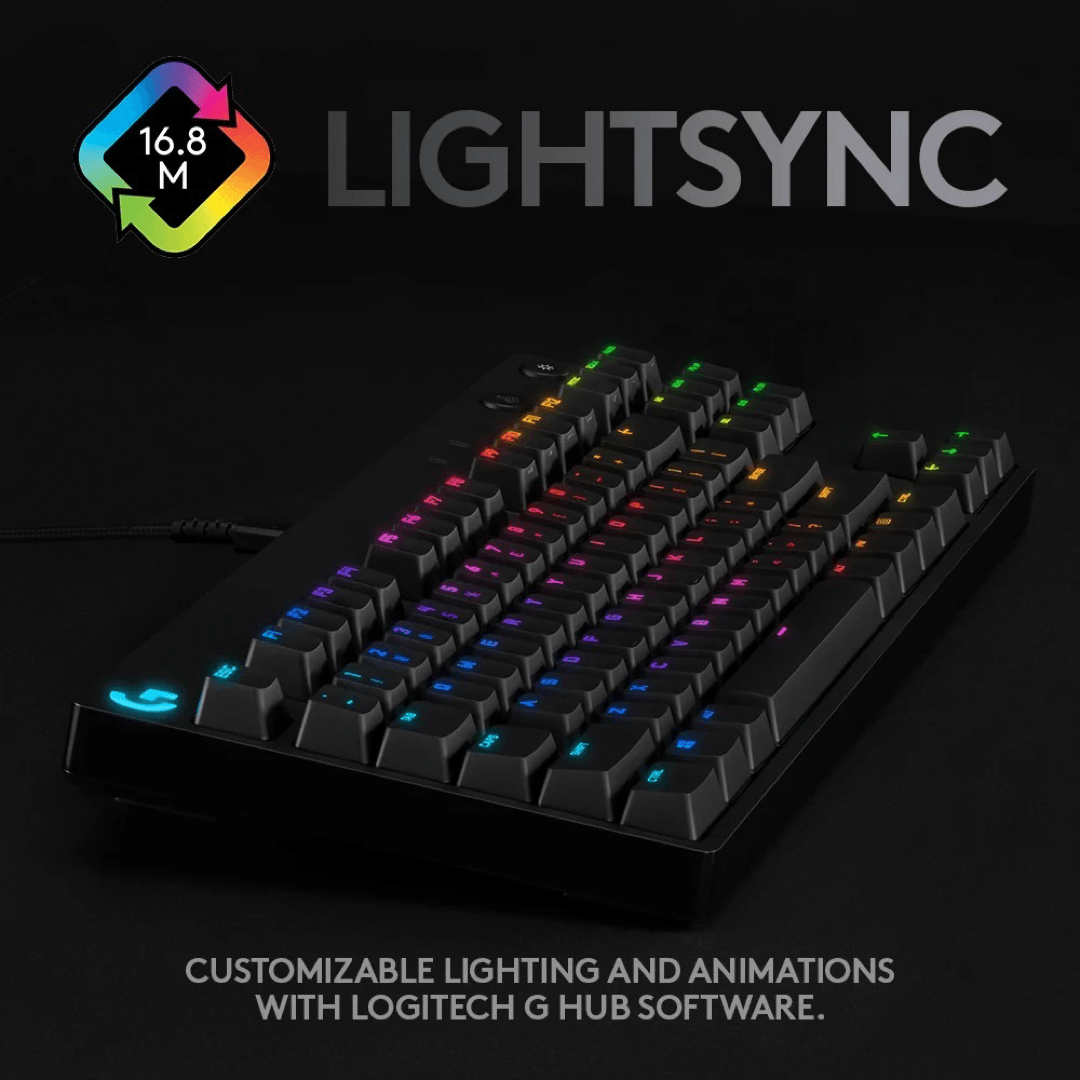 Logitech G PRO Tenkeyless RGB Mechanical Gaming Keyboard - GX Blue Clicky (920-009388)