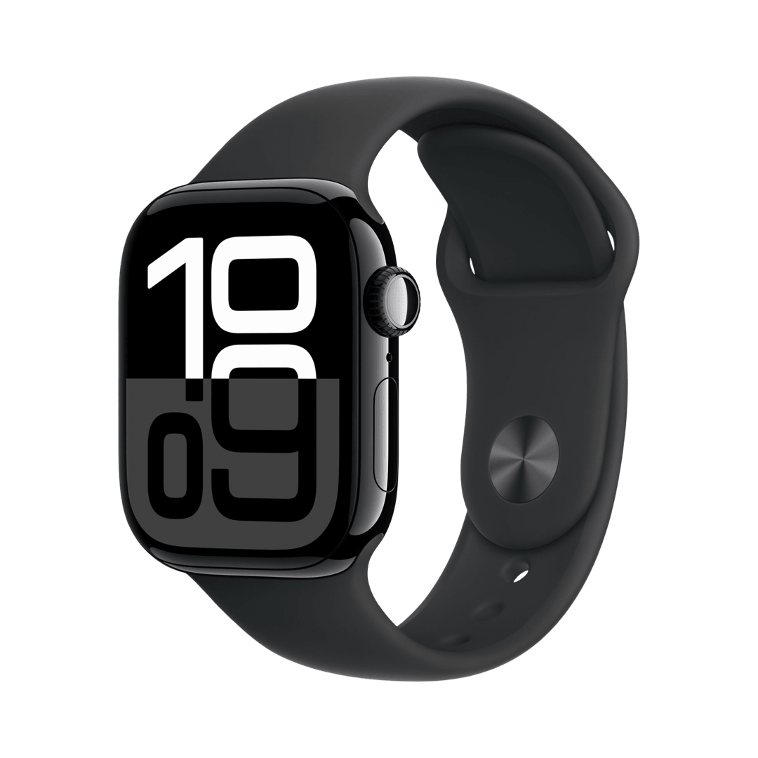 Apple Watch Series 10 42mm Jet Black with Black Sport Band - S/M