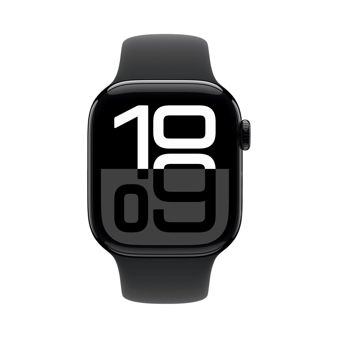 Apple Watch Series 10 42mm Jet Black with Black Sport Band - S/M