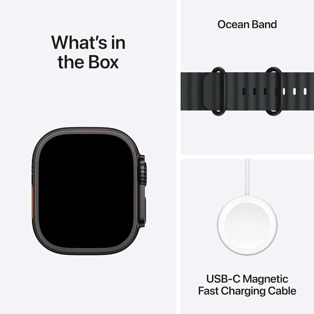 Apple Watch Ultra 2 GPS + Cellular 49mm Black Titanium with Black Ocean Band