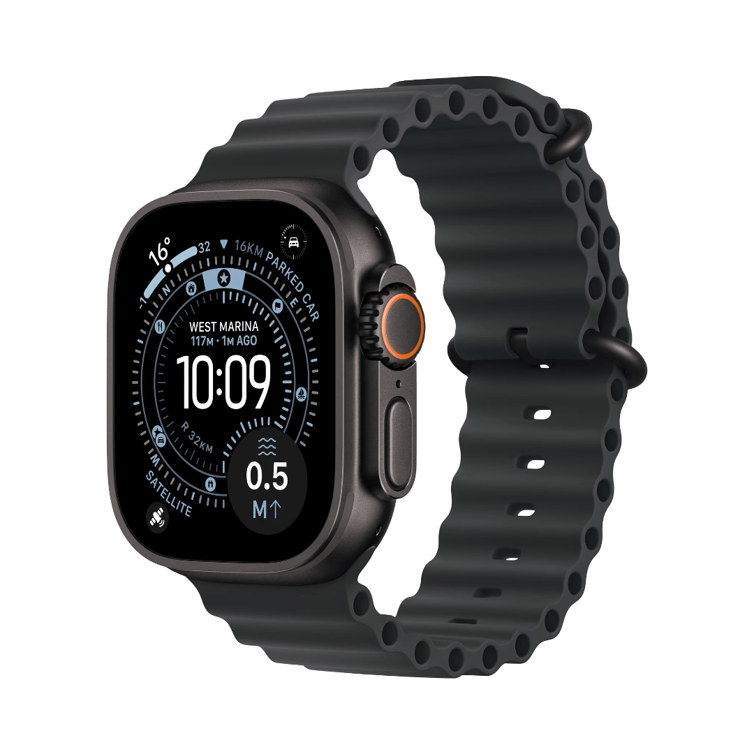 Apple Watch Ultra 3 GPS + Cellular 49mm Black Titanium with Translucent Black Ocean Band