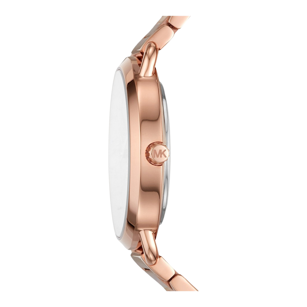Michael Kors Three-Hand Rose-Gold Tone Women's Steel Watch