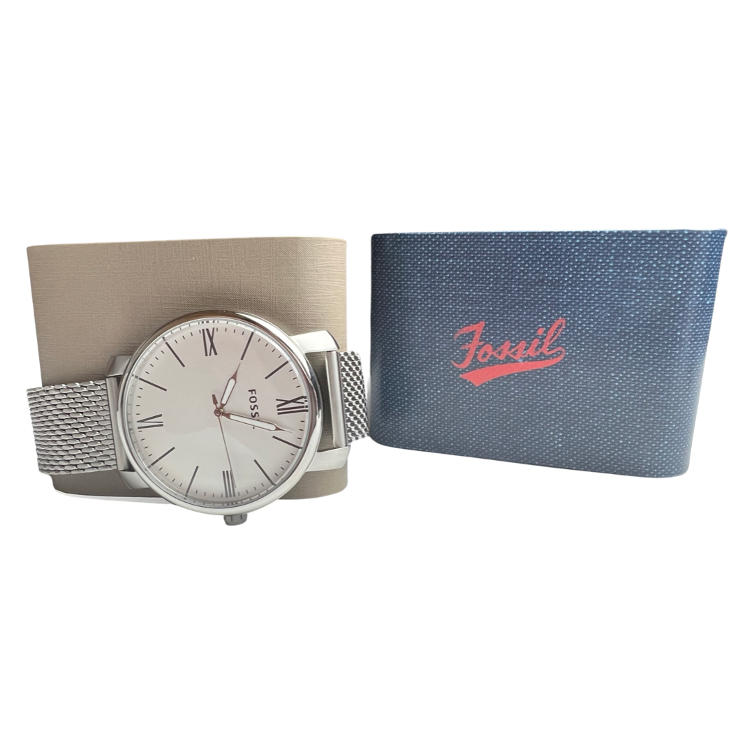 Fossil Rhett Three-Hand Stainless Steel Watch